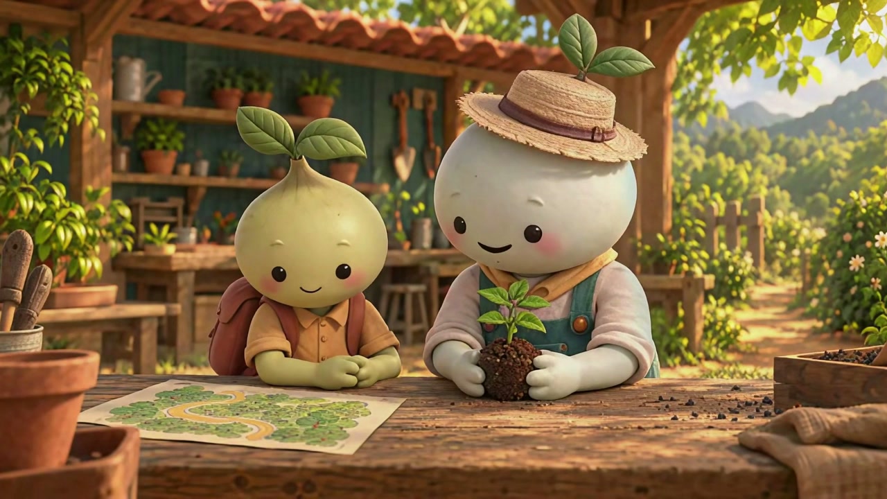 Bento mostra uma muda a Bobby